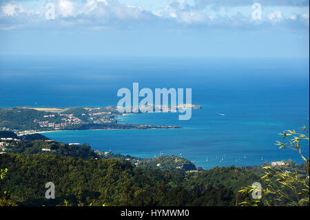 Tropische Insel Grenada - Grand Anse Bay und Devils Bay - Karibik Stockfoto