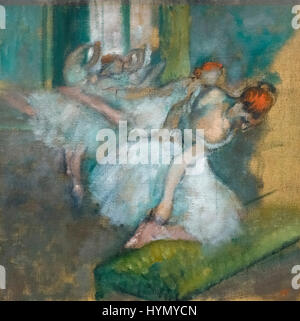 Ballett-Tänzerinnen von Edgar Degas, Öl auf Leinwand, 1890-1900 Stockfoto