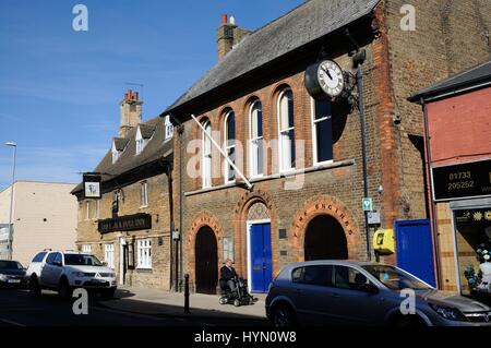 Rathaus, Market Street, Whittlesey, Cambridgeshire, entstand im Jahre 1825 zu einem Preis von £315, Haus der Stadt Feuerwehrfahrzeuge Stockfoto