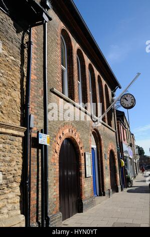 Rathaus, Market Street, Whittlesey, Cambridgeshire, entstand im Jahre 1825 zu einem Preis von £315, Haus der Stadt Feuerwehrfahrzeuge Stockfoto