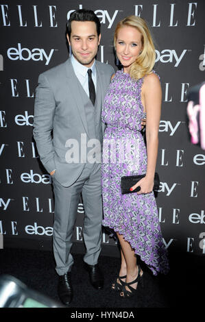 Skylar Astin Akteure und Anna Camp kommt bei der 6. jährlichen ELLE Frauen In Musik Feier von eBay bei Boulevard3 am 20. Mai 2015 in Hollywood, Kalifornien vorgestellt. Stockfoto