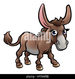 Eine Comicfigur Esel Bauernhof Tiere Stockfoto
