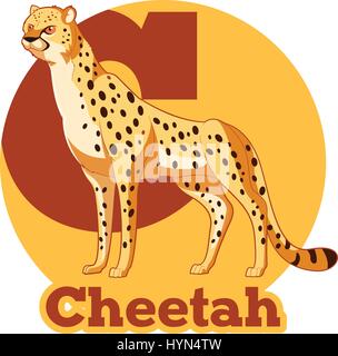 ABC Cartoon Cheetah Stock Vektor