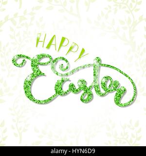Happy Easter Schriftzug Typografie. Seasons Greetings Stock Vektor