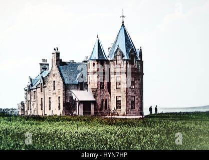 John O'Groats Hotel - Hand farbige Foto - viktorianische Periode Stockfoto