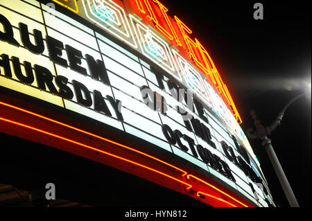 Atmosphäre von Tove Lo Signage im Wiltern Theatre am 1. Oktober 2015 in Los Angeles, Kalifornien. Stockfoto