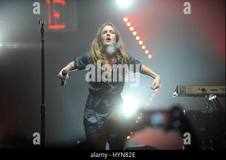 Sängerin Tove Lo führt im Wiltern Theatre am 1. Oktober 2015 in Los Angeles, Kalifornien. Stockfoto