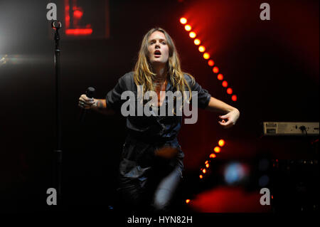 Sängerin Tove Lo führt im Wiltern Theatre am 1. Oktober 2015 in Los Angeles, Kalifornien. Stockfoto