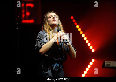 Sängerin Tove Lo führt im Wiltern Theatre am 1. Oktober 2015 in Los Angeles, Kalifornien. Stockfoto