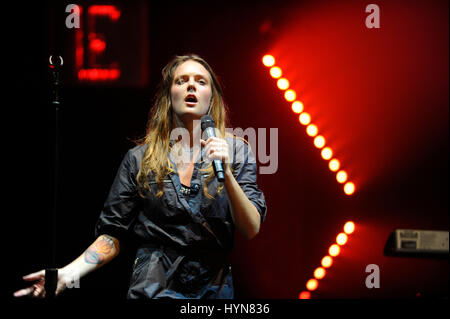 Sängerin Tove Lo führt im Wiltern Theatre am 1. Oktober 2015 in Los Angeles, Kalifornien. Stockfoto