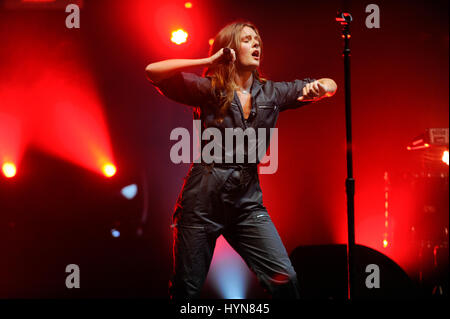 Sängerin Tove Lo führt im Wiltern Theatre am 1. Oktober 2015 in Los Angeles, Kalifornien. Stockfoto