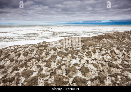 Zugefrorenen See Winnipeg Stockfoto