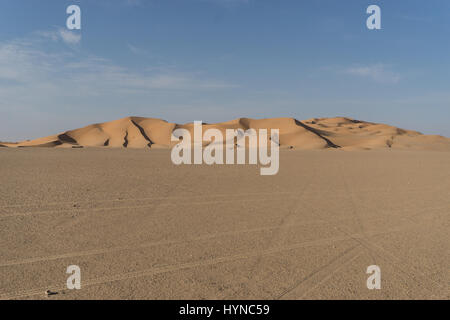 Spuren in Rub al-Khali Stockfoto