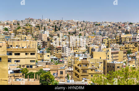 Stadtbild von Amman, die Hauptstadt und bevölkerungsreichste Stadt von Jordanien Stockfoto