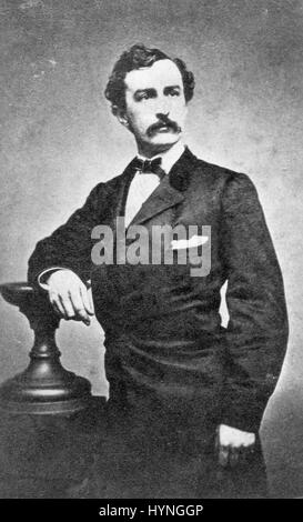 Porträt von John Wilkes Booth, dem Mörder von Abraham Lincoln. Stockfoto