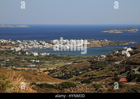 Hafen von Gavrio. Insel Andros. Griechenland, Cyclades Stockfoto