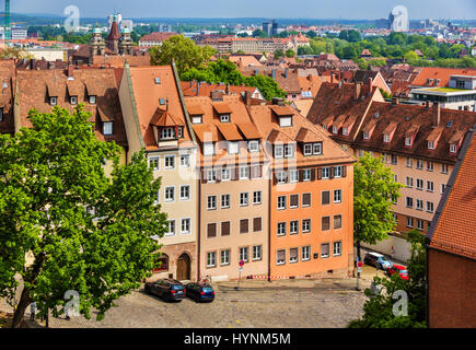 Ansicht von Nürnberg aus dem Schloss Stockfoto