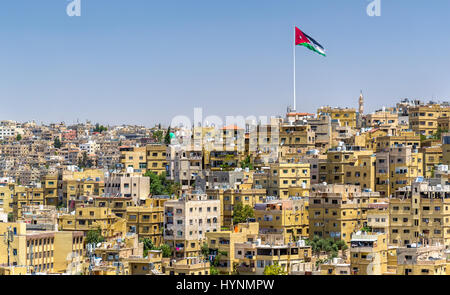 Stadtbild von Amman, die Hauptstadt und bevölkerungsreichste Stadt von Jordanien Stockfoto