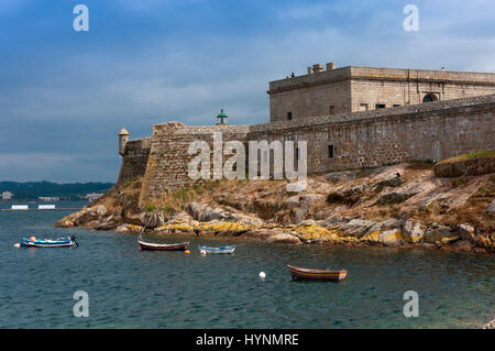 San Anton Castle des 16. Jahrhunderts, La Coruña, Region Galicien, Spanien, Europa Stockfoto