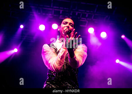 Mailand, Italien. 5. April 2017. Britischer Sänger, Songwriter und Modell führt Dua Lipa live bei der Fabrique Credit: Mairo Cinquetti/Alamy Live News Stockfoto