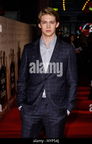 London, UK. 6. April 2017. Die UK-Premiere der Sinn des AN zu beenden auf 04.06.2017 im Picturehouse Central London stattfand. Im Bild: Joe Alwyn. Bild von Julie Edwards Credit: Julie Edwards/Alamy Live-Nachrichten Stockfoto