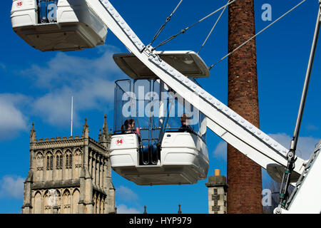 Sky View Riesenrad im Stadtzentrum von Bristol, UK Stockfoto