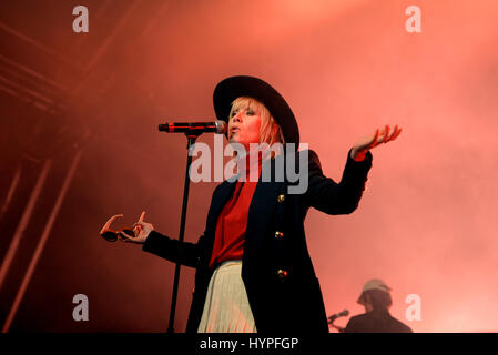 BARCELONA - 19 JUN: Roisin Murphy (Künstler) führt auf Sonar Festival am 19. Juni 2015 in Barcelona, Spanien. Stockfoto