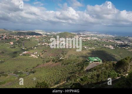 Aussichtspunkt in Gran Canaria vulkanischen Krater Caldera de bandama Stockfoto