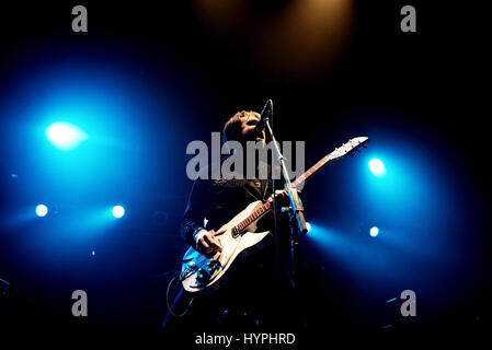 BARCELONA - 17 MAR: The Vaccines (Band) in Konzert im Razzmatazz Stadium am 17. März 2016 in Barcelona, Spanien. Stockfoto