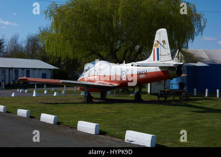 Jet Provost Pförtner in Wolverhampton Halfpenny grün Flugplatz. UK Stockfoto