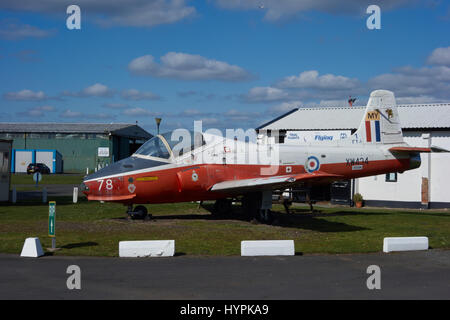 Jet Provost Pförtner in Wolverhampton Halfpenny grün Flugplatz. UK Stockfoto