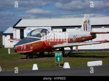 Jet Provost als Gatekeeper in Wolverhampton Halfpenny grüner Flughafen. UK Stockfoto