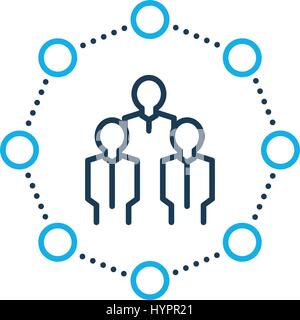 Symbol "BUSINESS Team blaue Linie" Stock Vektor