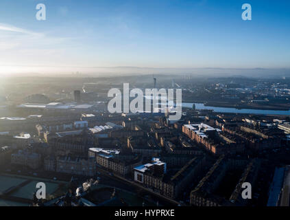 Eine Luftaufnahme des Campus der Universität von Glasgow, Schottland, Großbritannien. Stockfoto