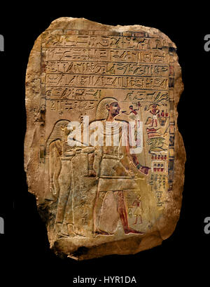 Kalkstein Stele von Anhurnakht Grab von Naga el-Deir. Vom 21. Jahrhundert v. Chr. Stockfoto