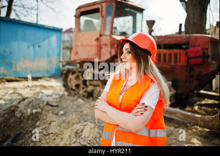 Neon-Weste auf Bauarbeiter Stockfotografie - Alamy