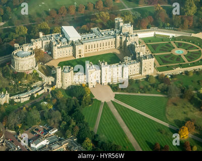 Draufsicht auf Windsor Castle Stockfoto