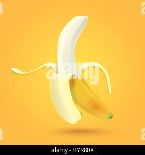 realistische schöne Vektor-Illustration der Banane Frucht Stock Vektor