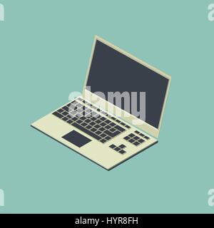 3D isometrische Vektor-Illustration von Laptop-computer Stock Vektor