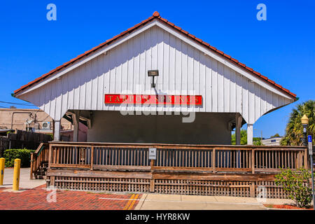 Der Tarpon Springs historische Train Depot Museumsbau in Tarpon Springs, FL Stockfoto