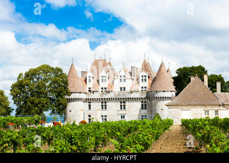 Monbazillac Schloss mit Weingut, Aquitaine, Frankreich Stockfoto