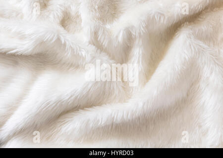 Weißes Fell minimaler Hintergrundtextur Stockfoto
