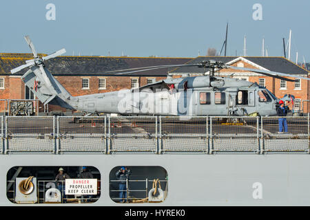 Sikorsky MH-60 s uns Marine Hubschrauber. Stockfoto