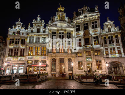 Zunfthäuser auf dem Grand Place oder Grote Markt, Brüssel, Belgien Stockfoto