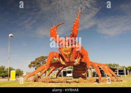 Australien, South Australia, Kingston SE, die großen Hummer-Skulptur am Eingang in die Stadt Stockfoto