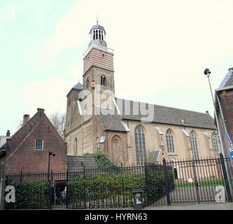 12. Jahrhundert protestantischen Nicolaïkerk (St.-Nikolaus-Kirche), Nicolaaskerkhof, zentrale Utrecht, Niederlande (Stich von 2 Bildern) Stockfoto