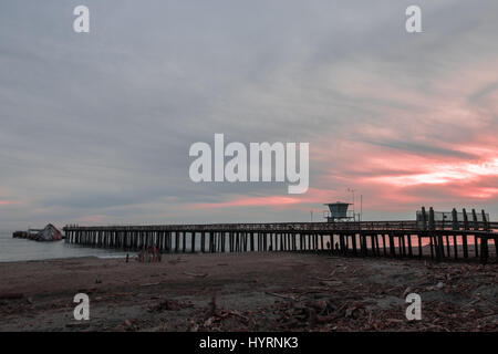 Seacliff State Beach, Aptos, Santa Cruz County, Kalifornien USA. Stockfoto