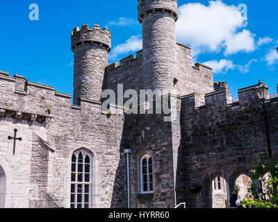 Das schöne Schloss und Gärten von Bodelwyddan Schloss in Nord-Wales Stockfoto