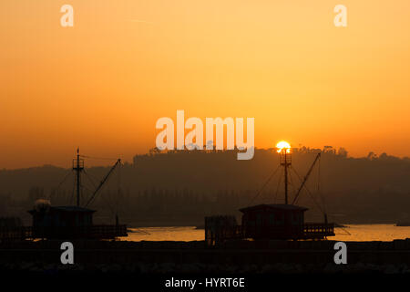 Hafen von Fano - Marche, Italien Stockfoto