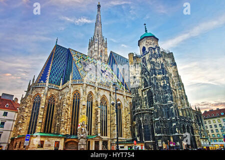 St. Stephen Kathedrale am Stephansplatz in Wien, Österreich Stockfoto